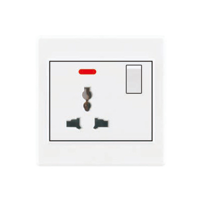 Universal switch socket with neon